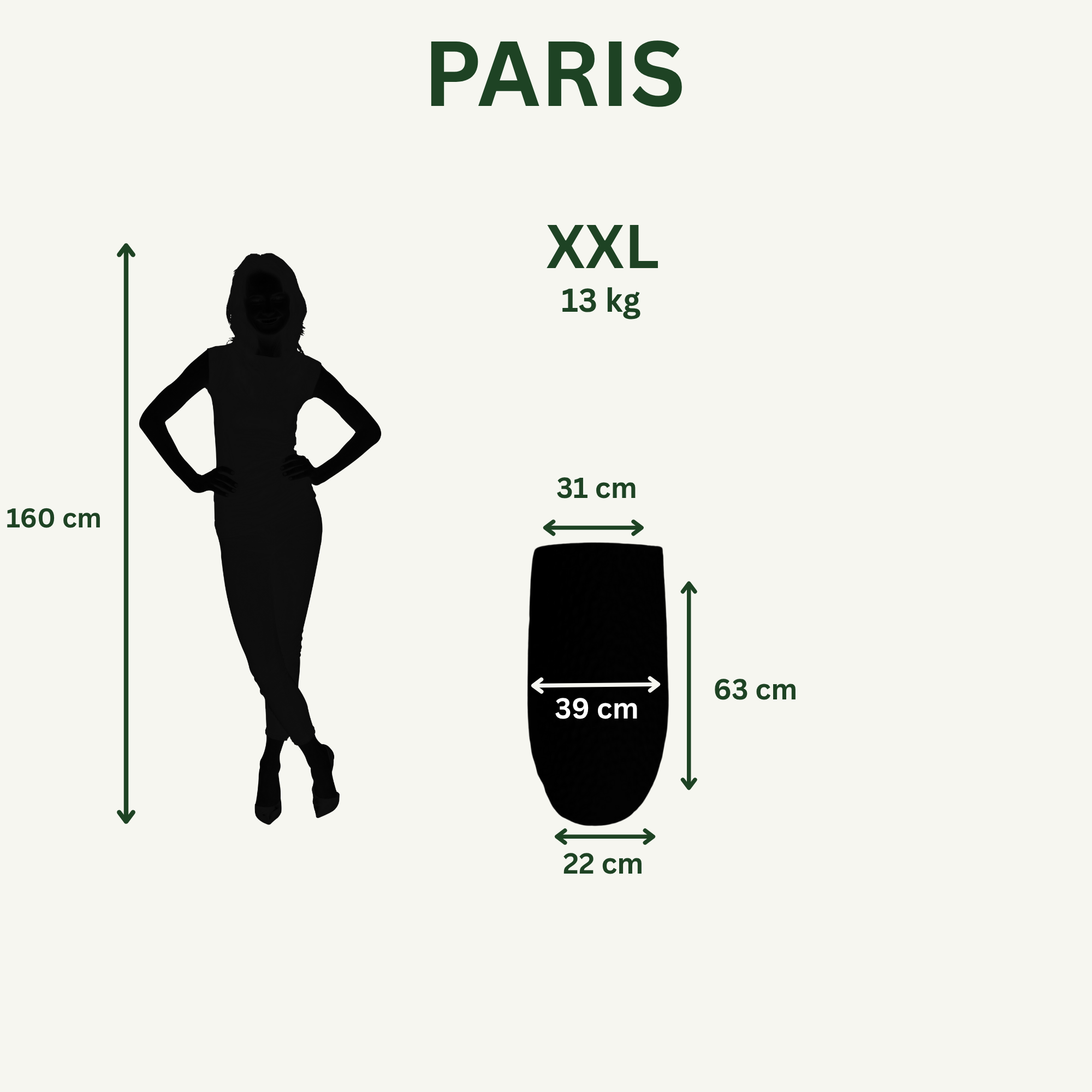 Größenvergleich Keramik-Pflanzkübel PARIS Weiß – Größen M bis XXL