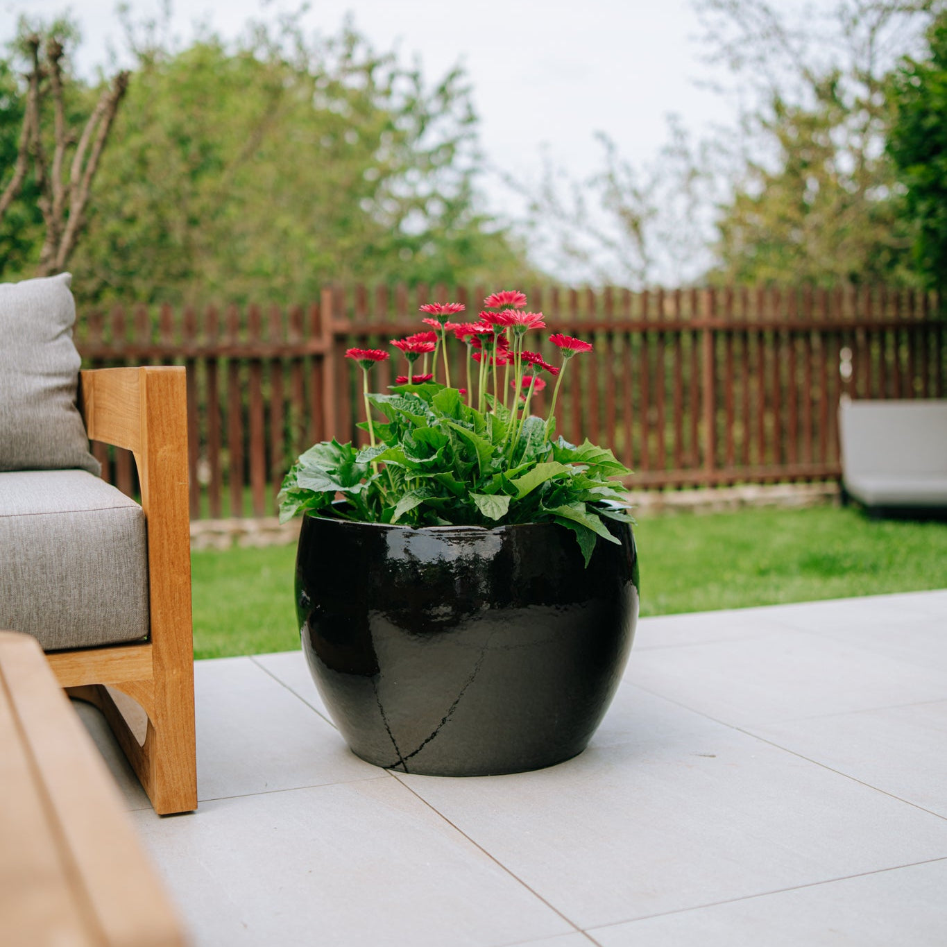 ROMULUS Černá Terrakotta-Topf – Provencelia, für Garten und Terrasse