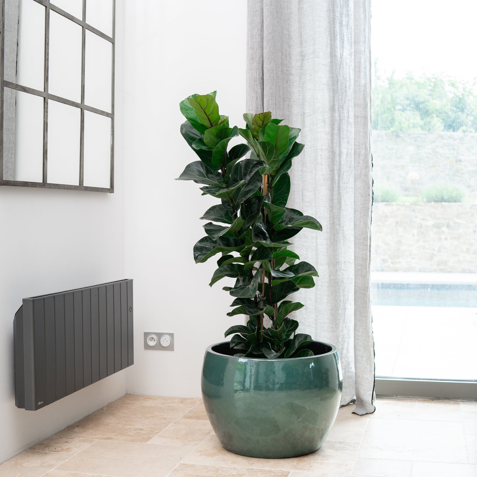 Keramik-Blumentopf ROMULUS - Jadegrün