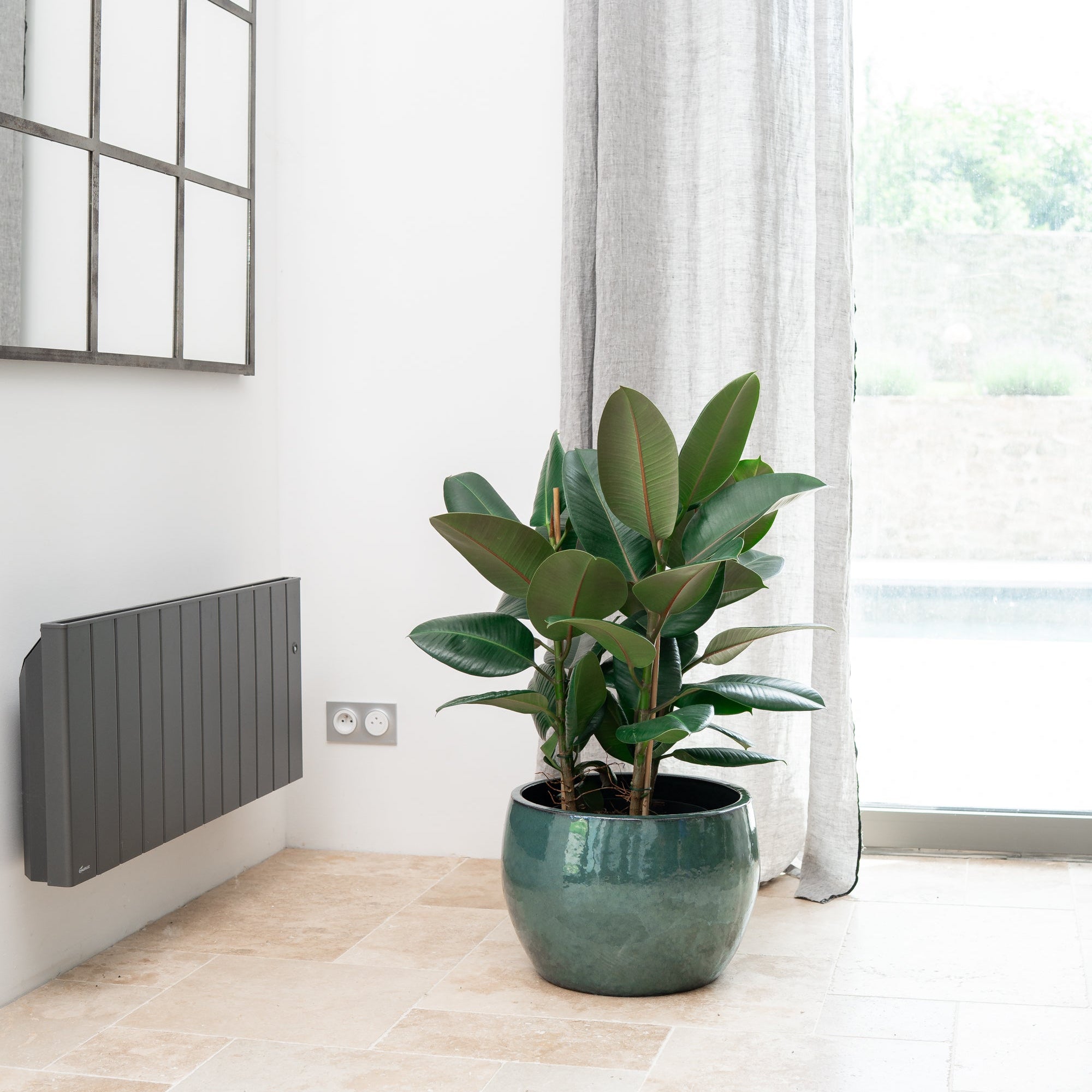 Keramický květináč ROMULUS nefritová – styl Provence, robustní a elegantní