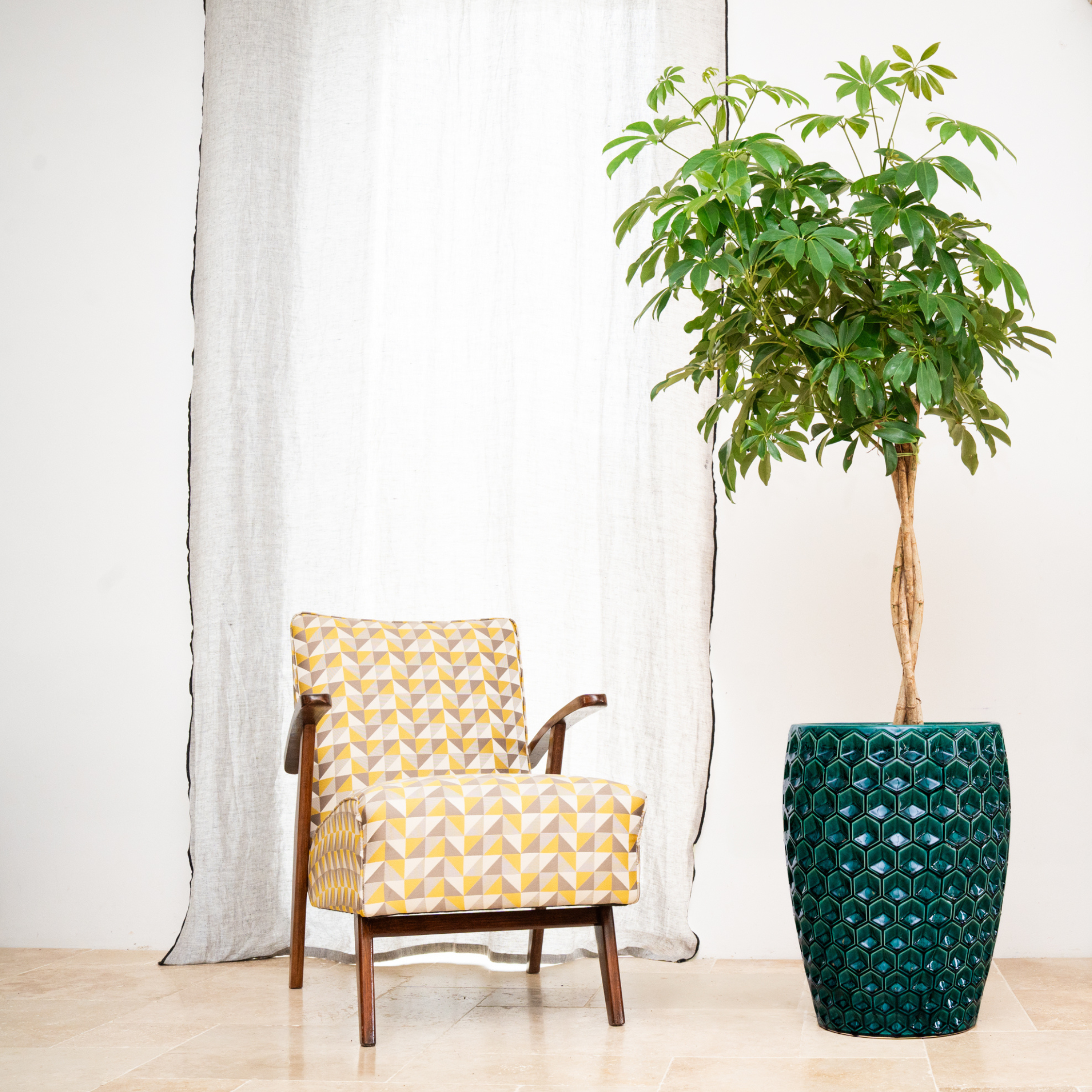 Keramischer Blumentopf Versaille – Dunkelgrün