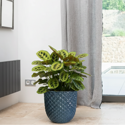 Keramik-Blumentopf MARS - Antikblau