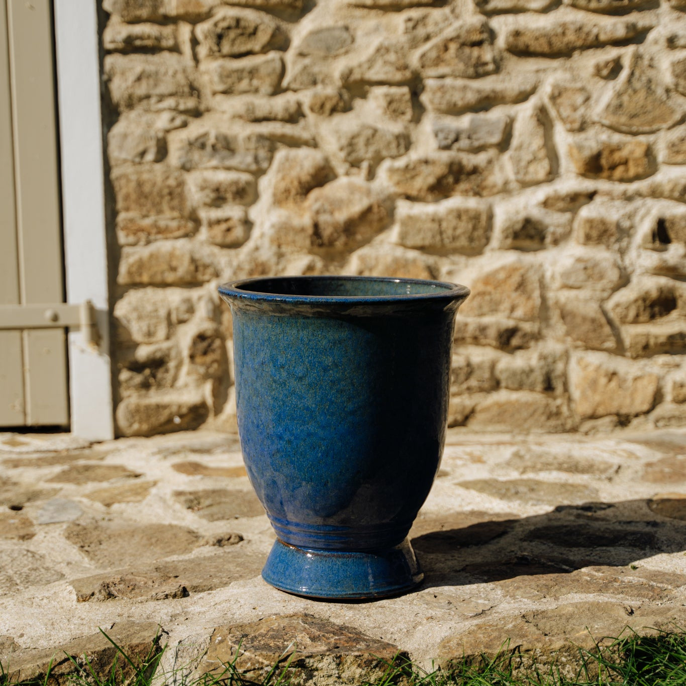 Blumentopf ARTHUR Meeresblau – handgefertigte Keramik, XXL bis 68 cm