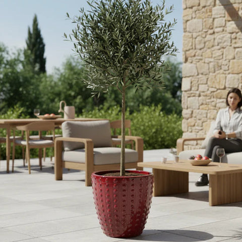 Keramik-Blumentopf ATTILA - Imperialrot