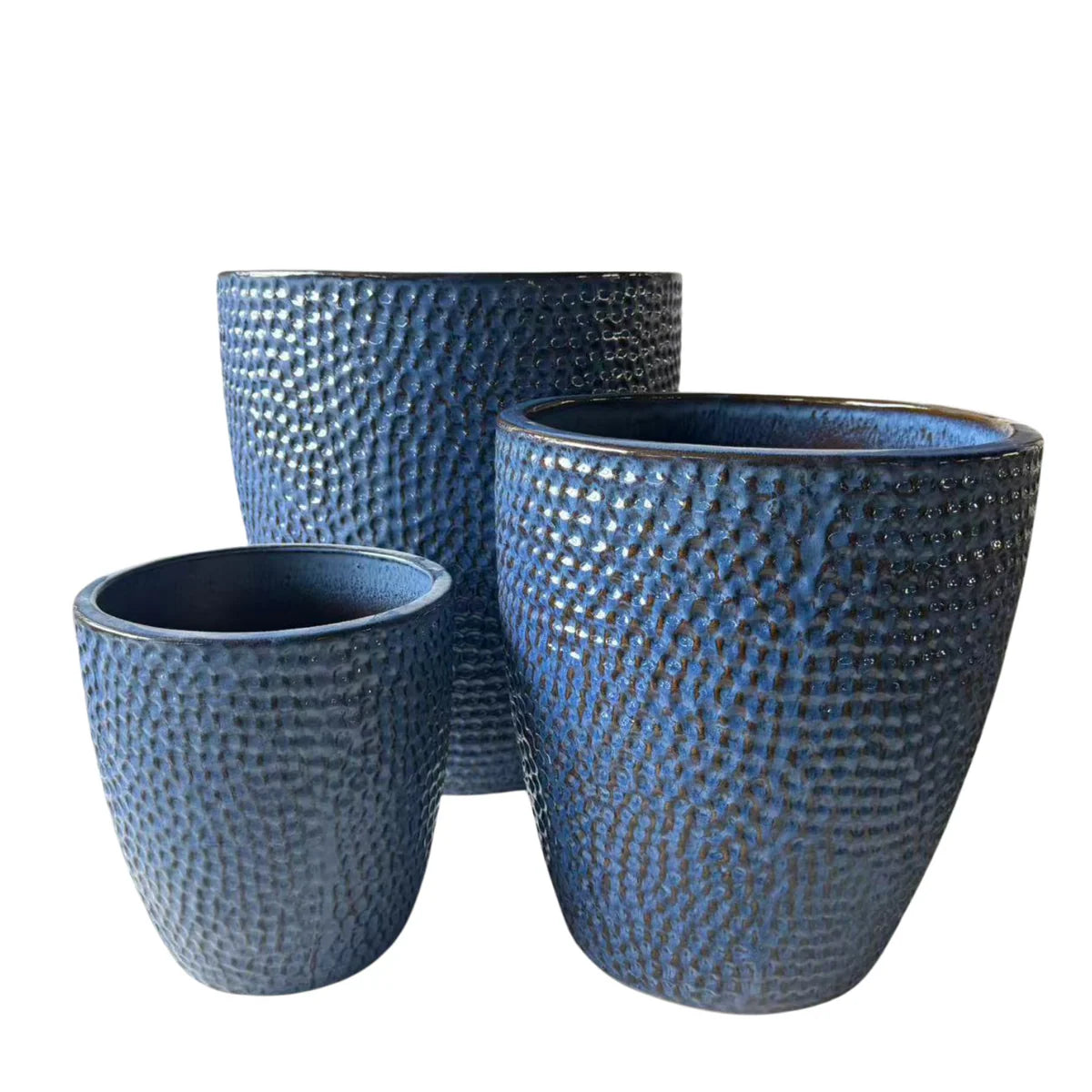 Keramik-Pflanzkübel CIGALINE - Antikblau