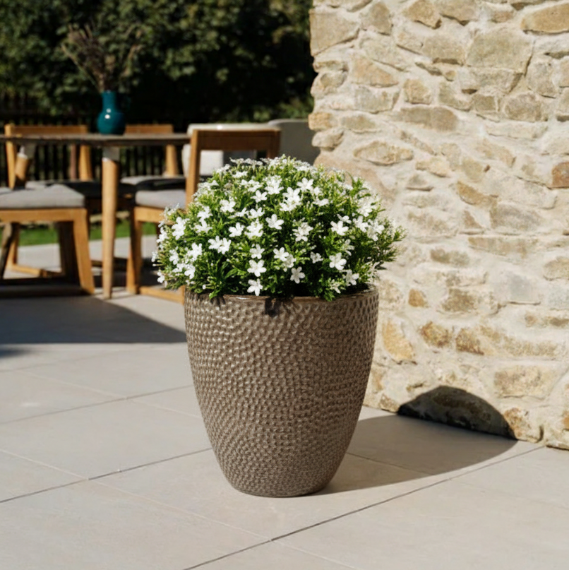 Keramik-Blumentopf CIGALINE - Sandfarben