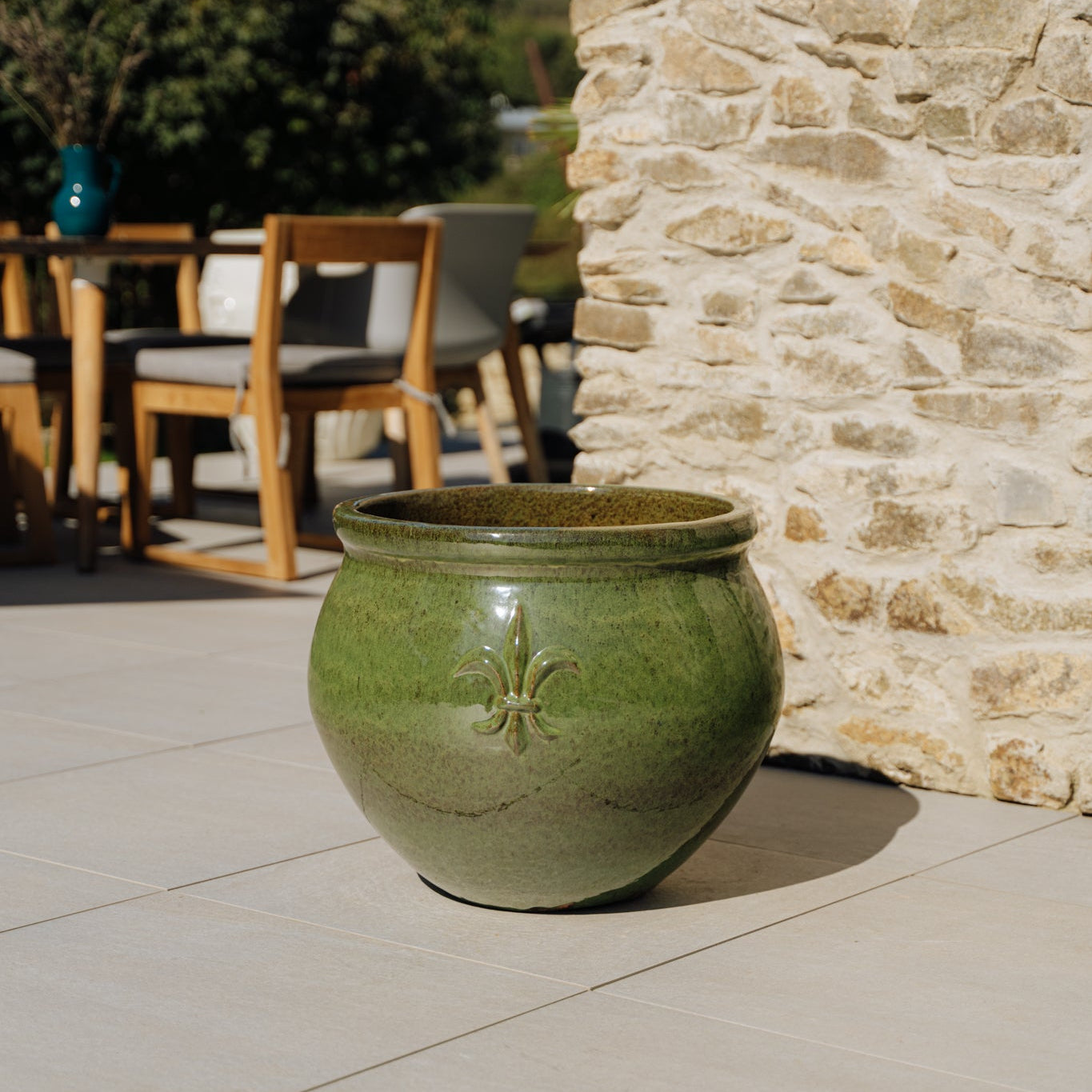 Keramický květináč Clovis - Tropická zelená - Provencelia.cz