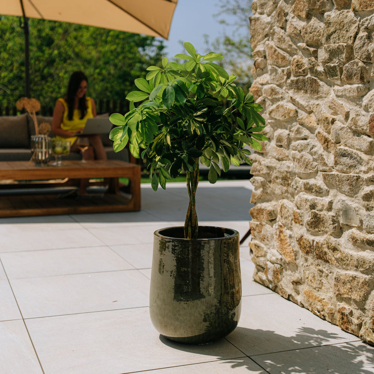 Provencelia DIANE Grün – Premium Keramiktopf, zeitloses Design