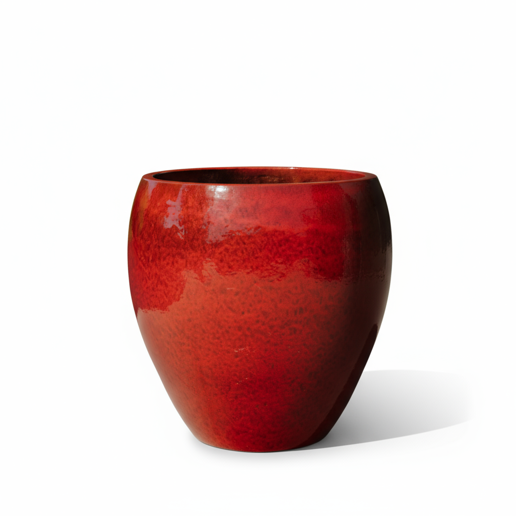 Keramický květináč LAFONTAINE - Topická červená