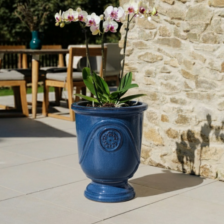 Keramik-Blumentopf MOLIÉRE - Antikblau