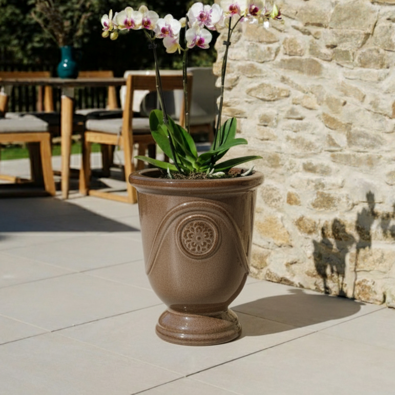 Keramik-Blumentopf MOLIÉRE - Sandfarben