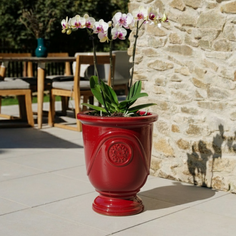 Keramik-Blumentopf MOLIÉRE - Imperialrot