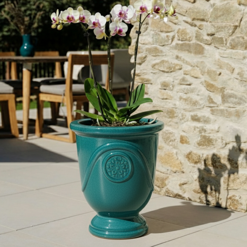 Keramik-Blumentopf MOLIÉRE - Türkis