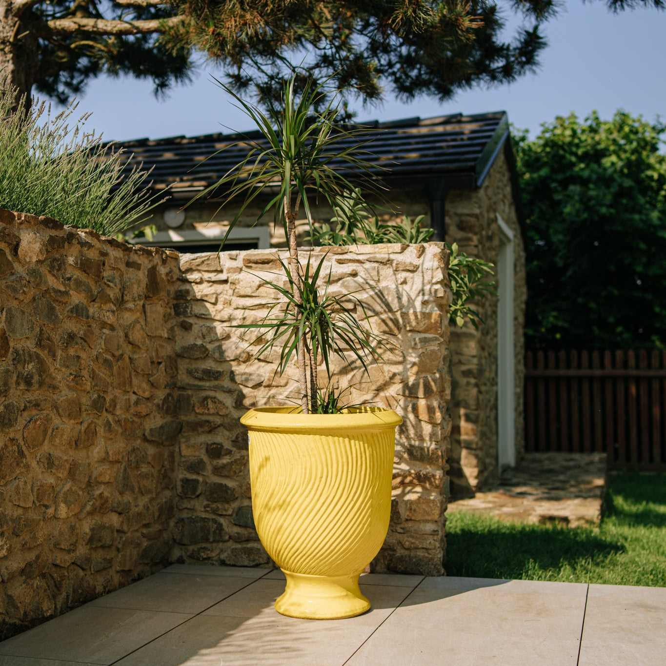 Keramický květináč Morgane - Žlutý