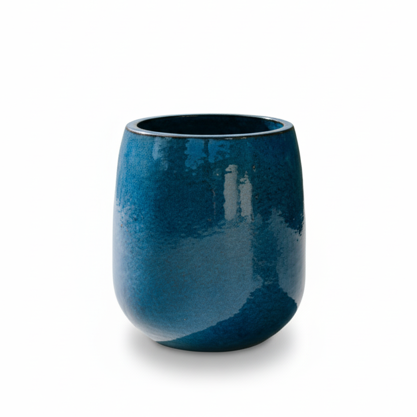 Keramický květináč SOCRATE - Azurově modrá