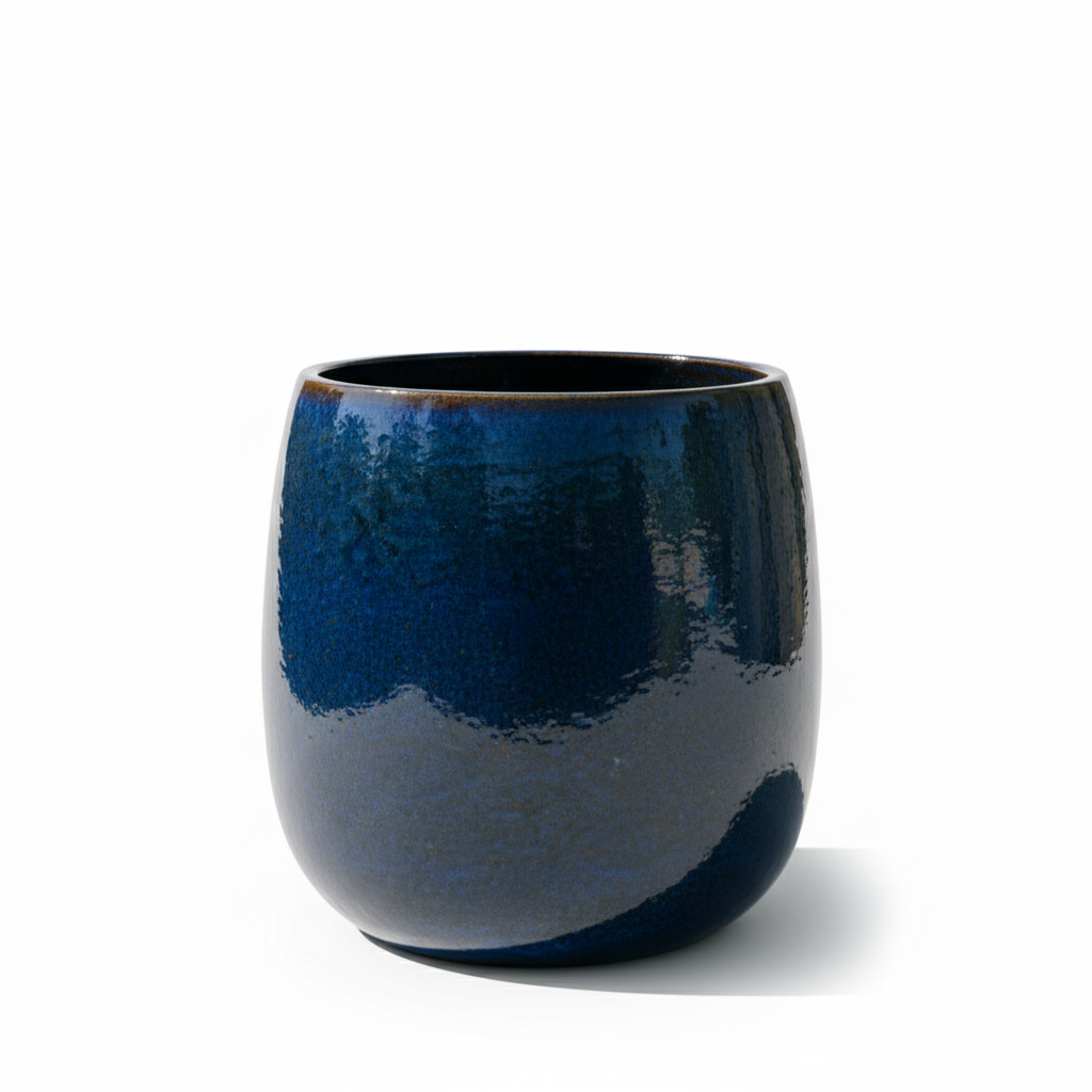 Keramický květináč SOCRATE - Mořsky modrá