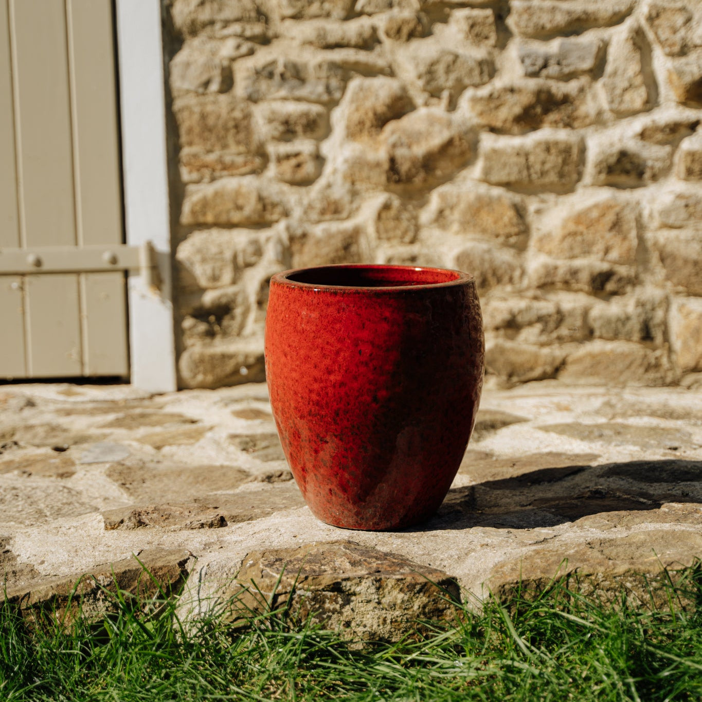 Keramický květináč LAFONTAINE - Topická červená