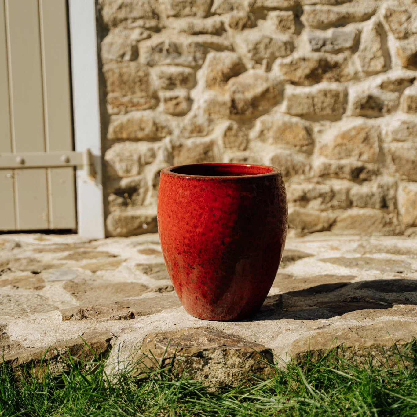 Keramický květináč LAFONTAINE - Topická červená