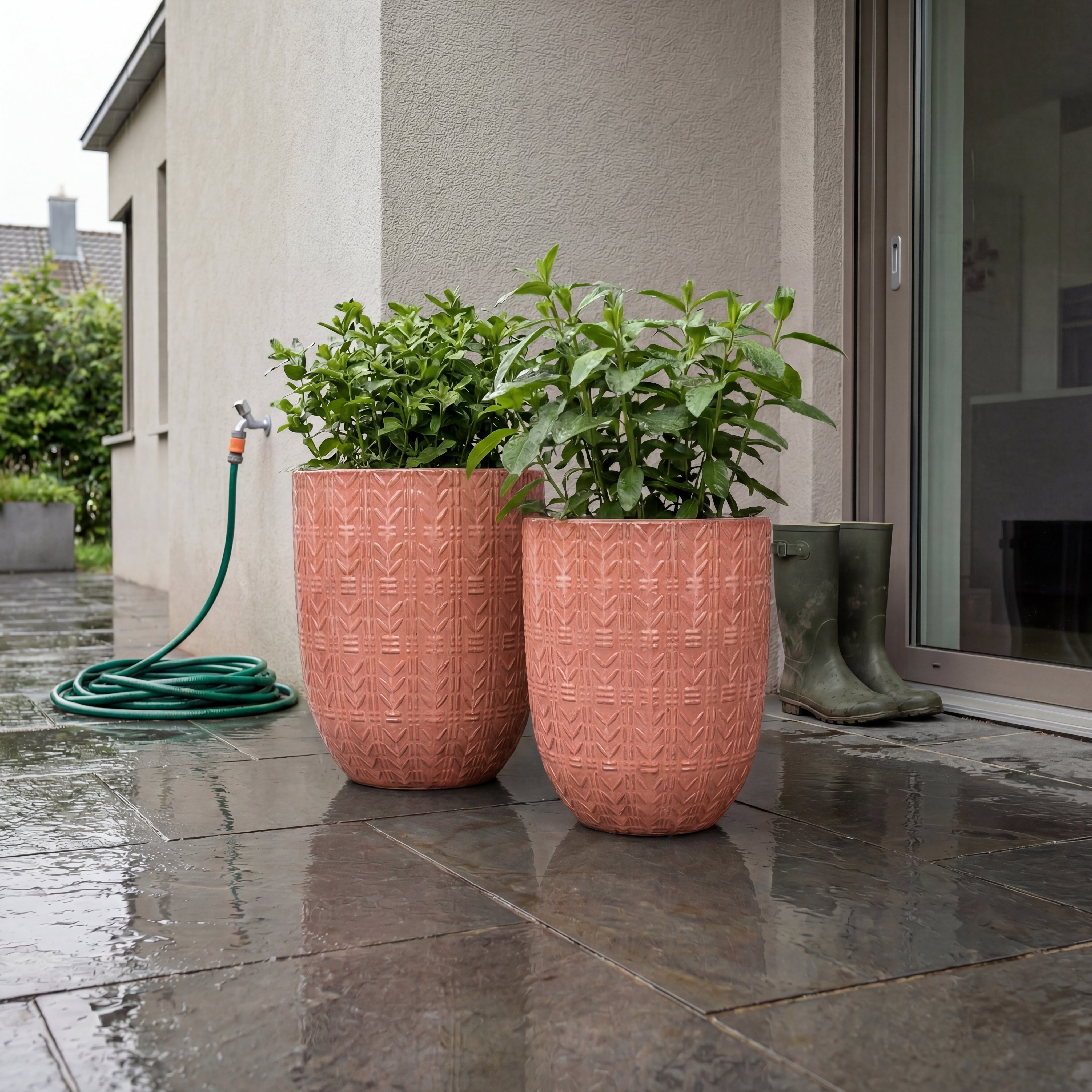 MERCURE Keramik Pflanzkübel Rosa – wetterfest, für Innen und Außen