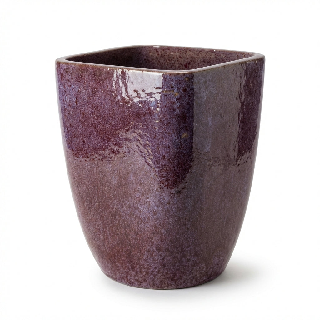 Keramischer Blumentopf VAUBAN Lila – Provencelia, handgefertigt, frostbeständig