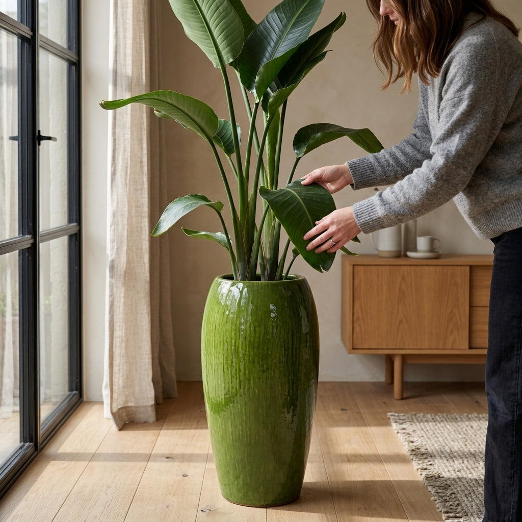 Keramický květináč Milano - Zelená