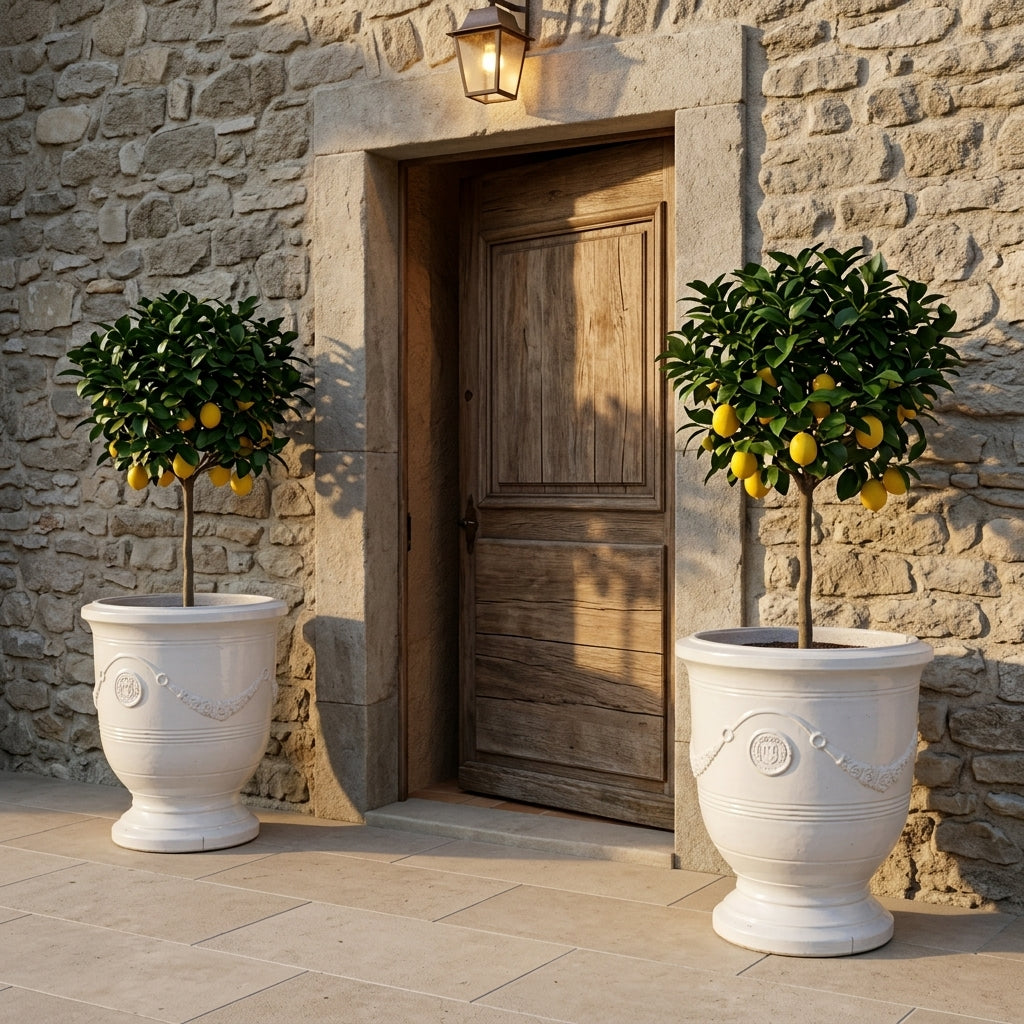RICHELIEU Bílá Keramik-Topf – Provencelia, für Garten und Terrasse