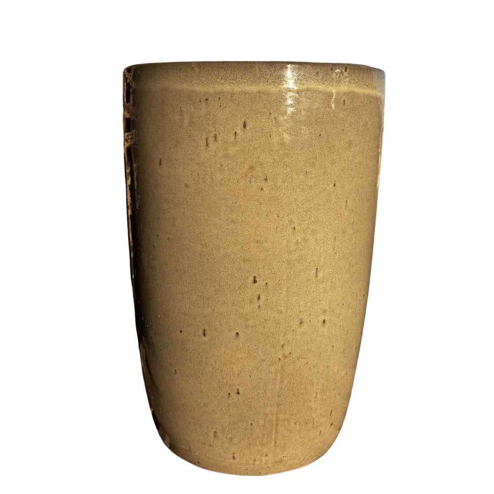 Keramický květináč Eiffel Pískový – ručně vyráběný glazovaný květináč z terakoty