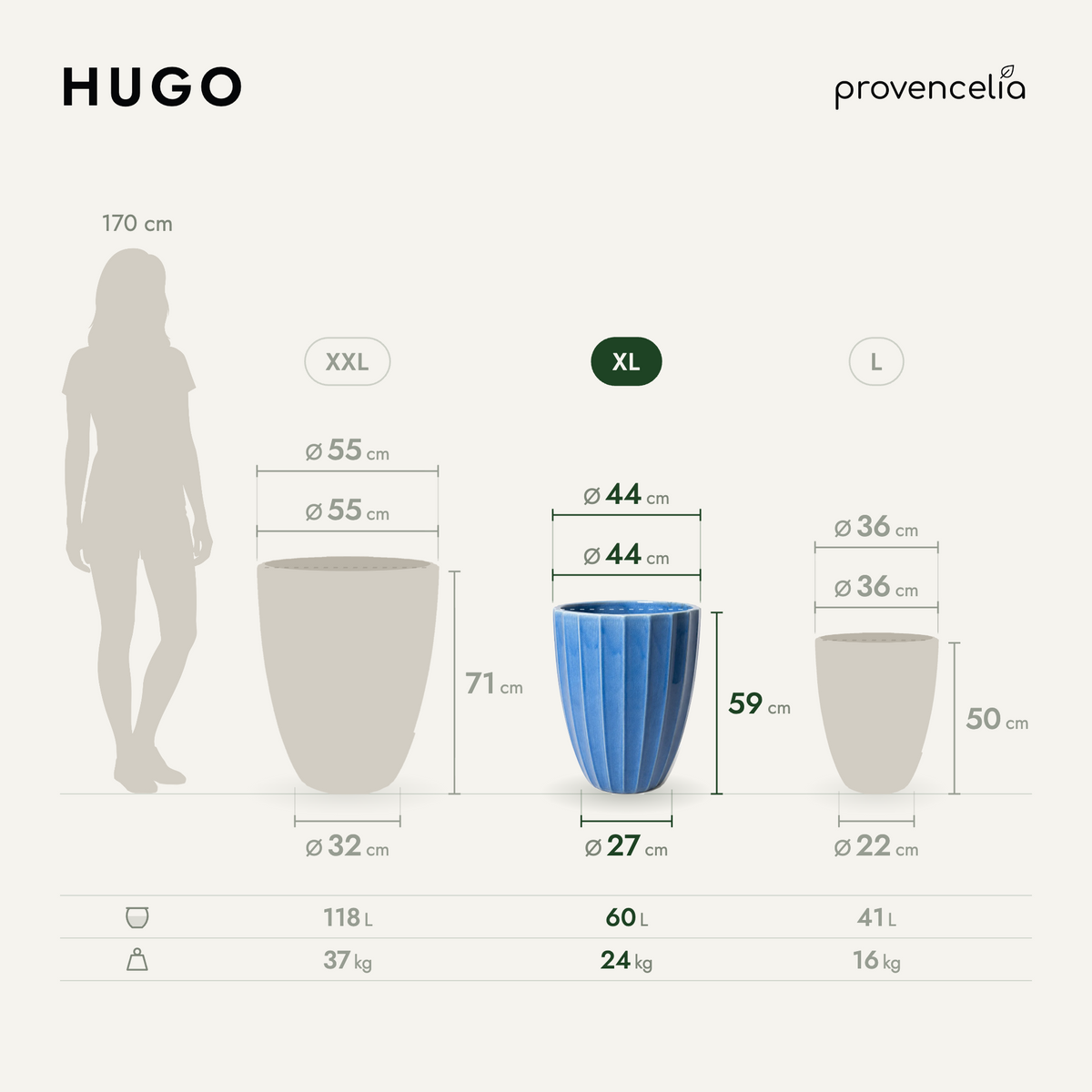 HUGO XL – Maße