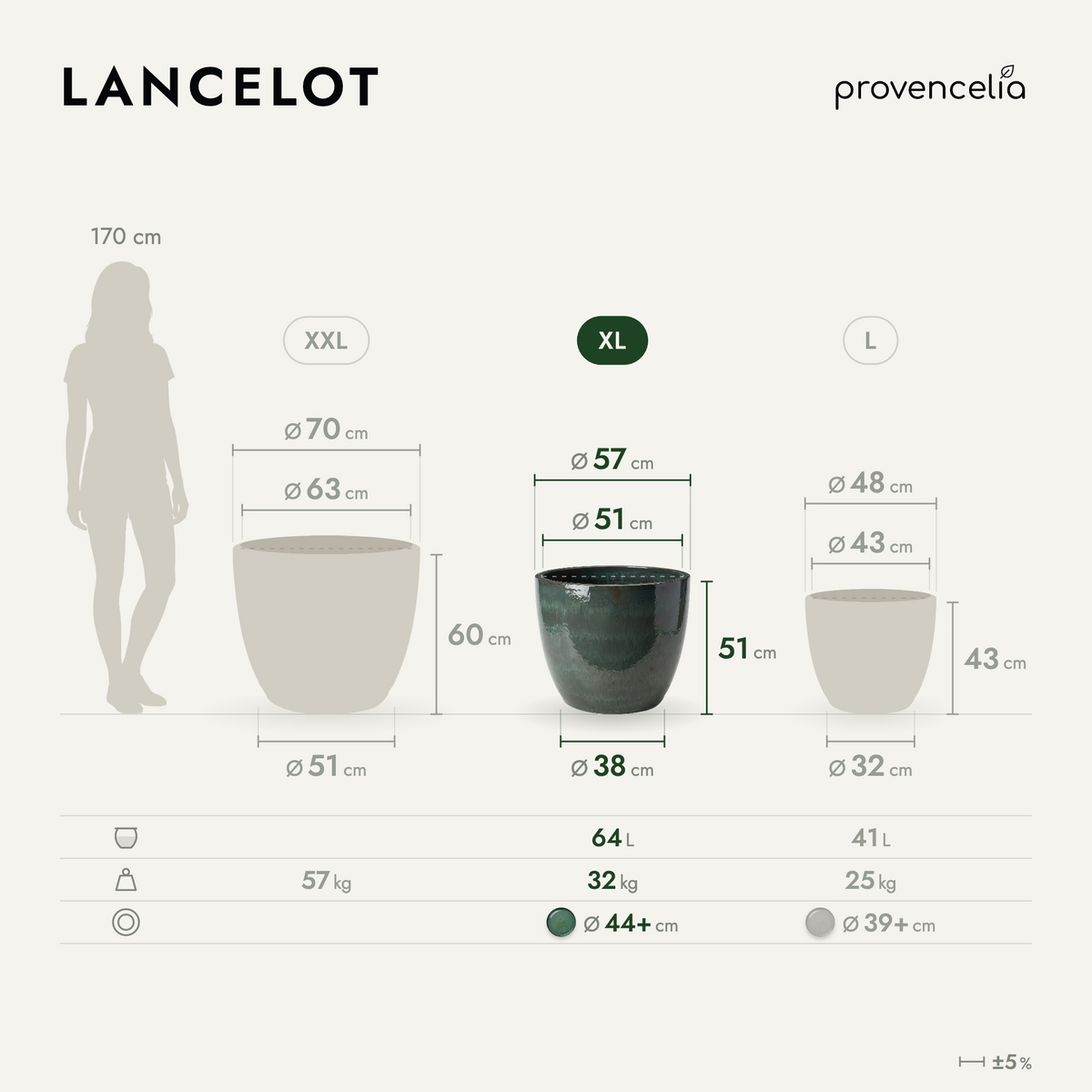 LANCELOT XL – Maße