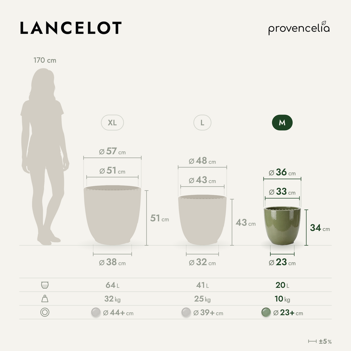 LANCELOT M – Maße