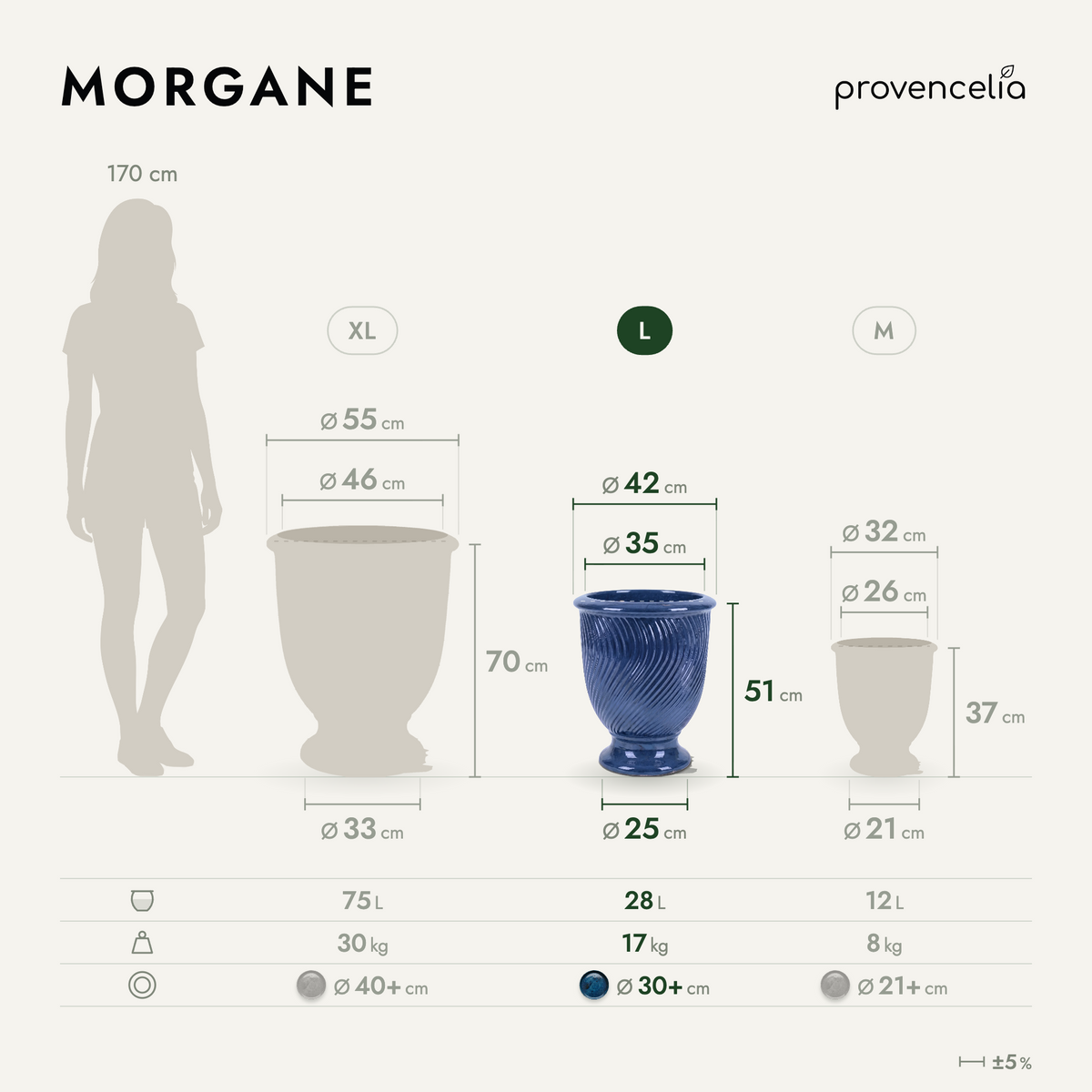 MORGANE L – Maße