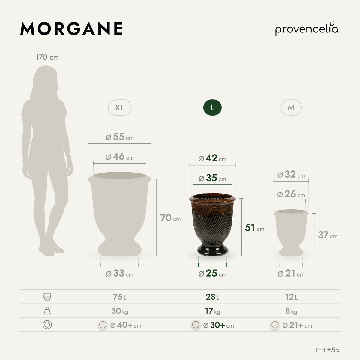MORGANE L – Maße