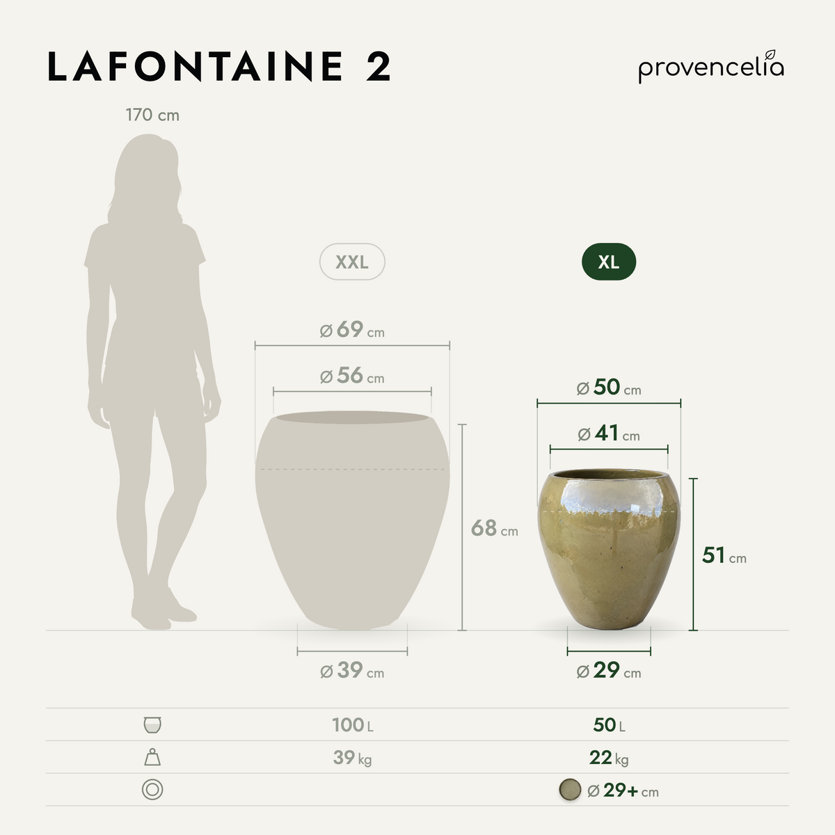 LAFONTAINE 2 XL – Maße