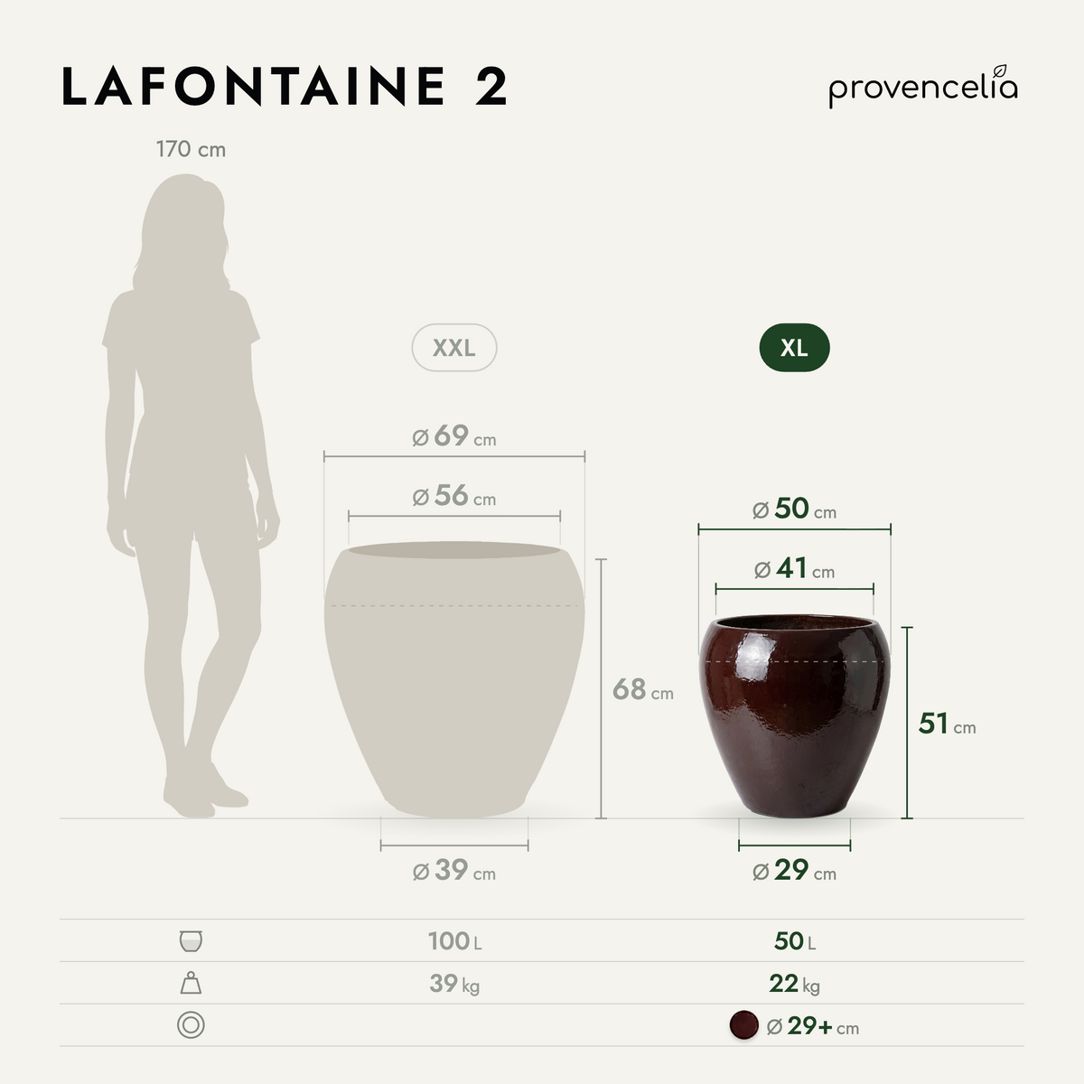 LAFONTAINE 2 XL – Maße