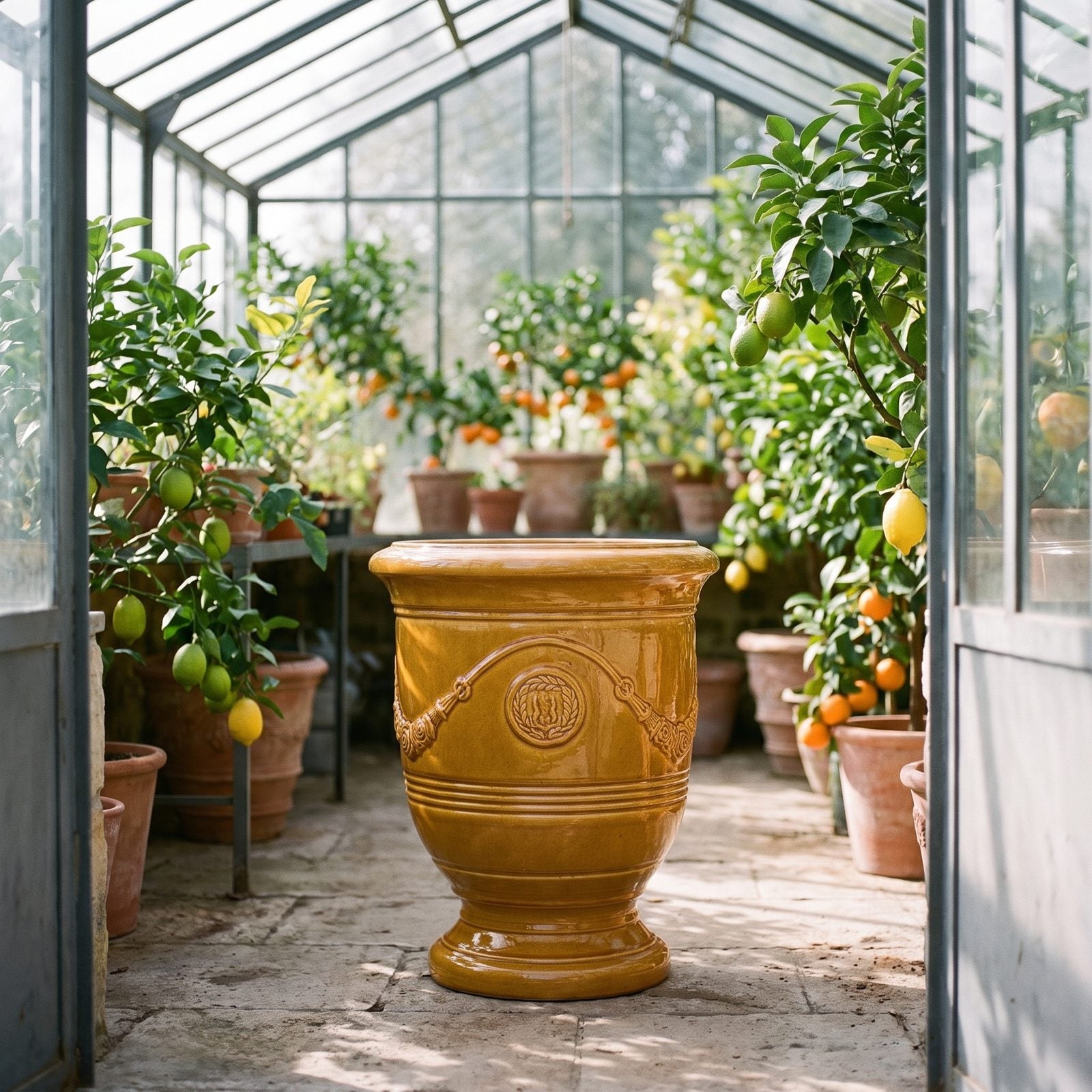 RICHELIEU Honig in der Orangerie zwischen Zitrusbäumen