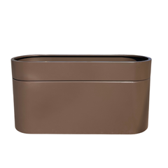 Großer verzinkter Stahl-Pflanzkübel INFINITY LINE - Taupe