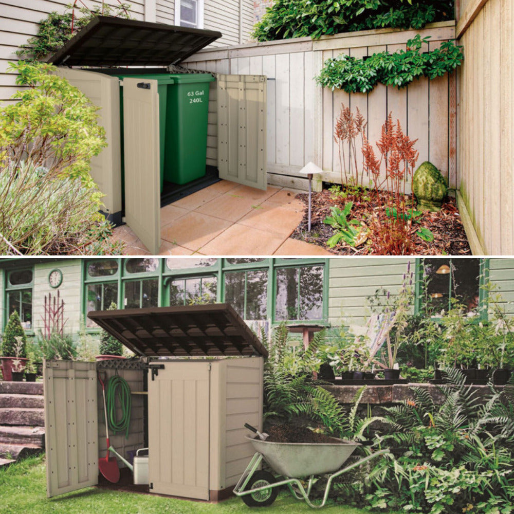 Store-It-Out Max Coffre de rangement 146x82x125cm, Beige / Brun