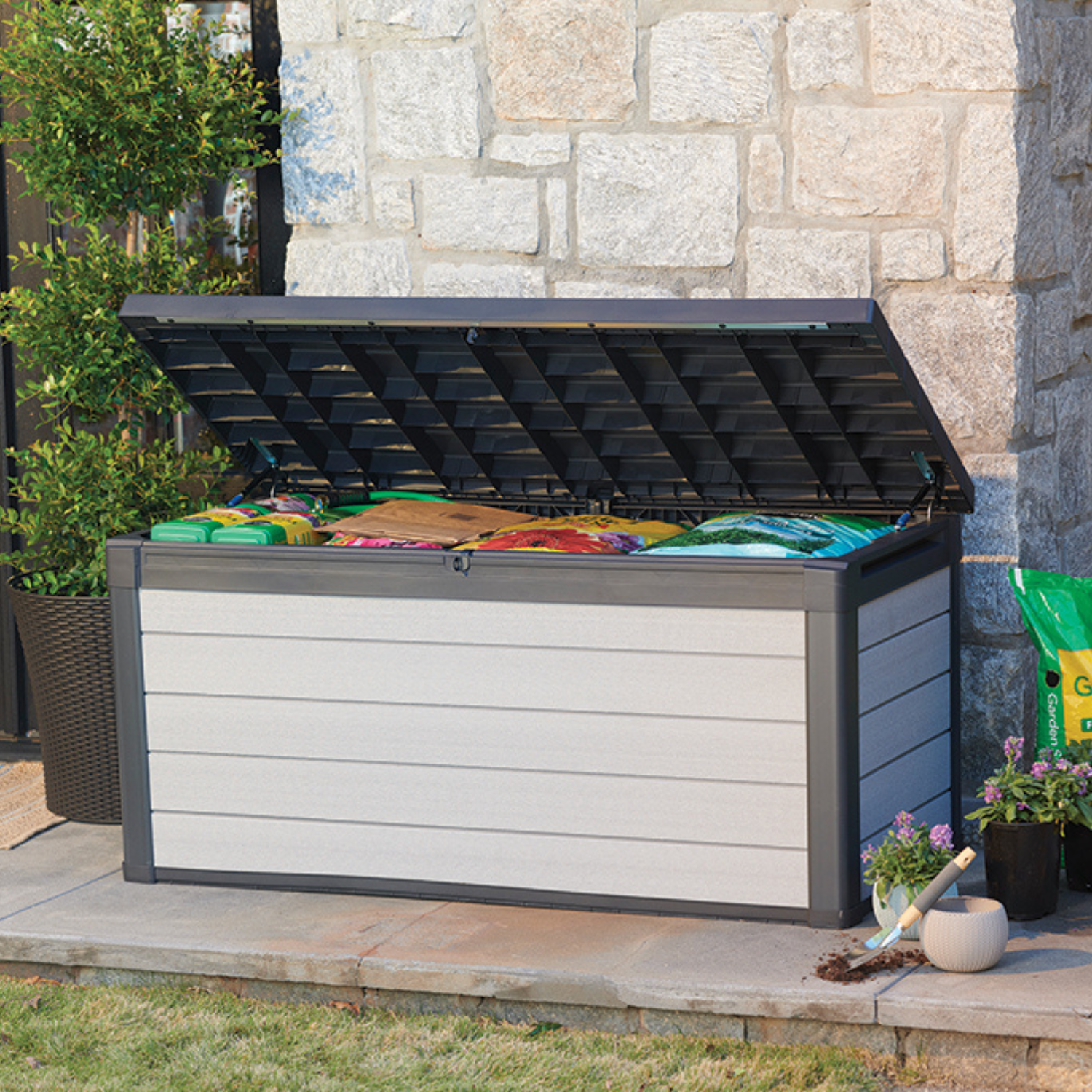 Denali DuoTech 570L Coffre de rangement 152x72x70 cm, Gris