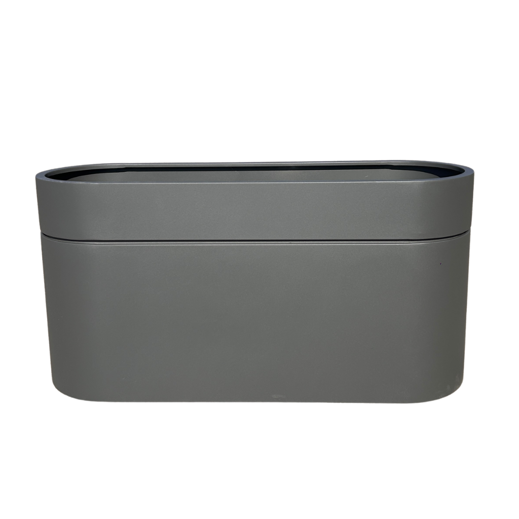 Velký pozinkovaný ocelový květináč INFINITY LINE - Antracitová