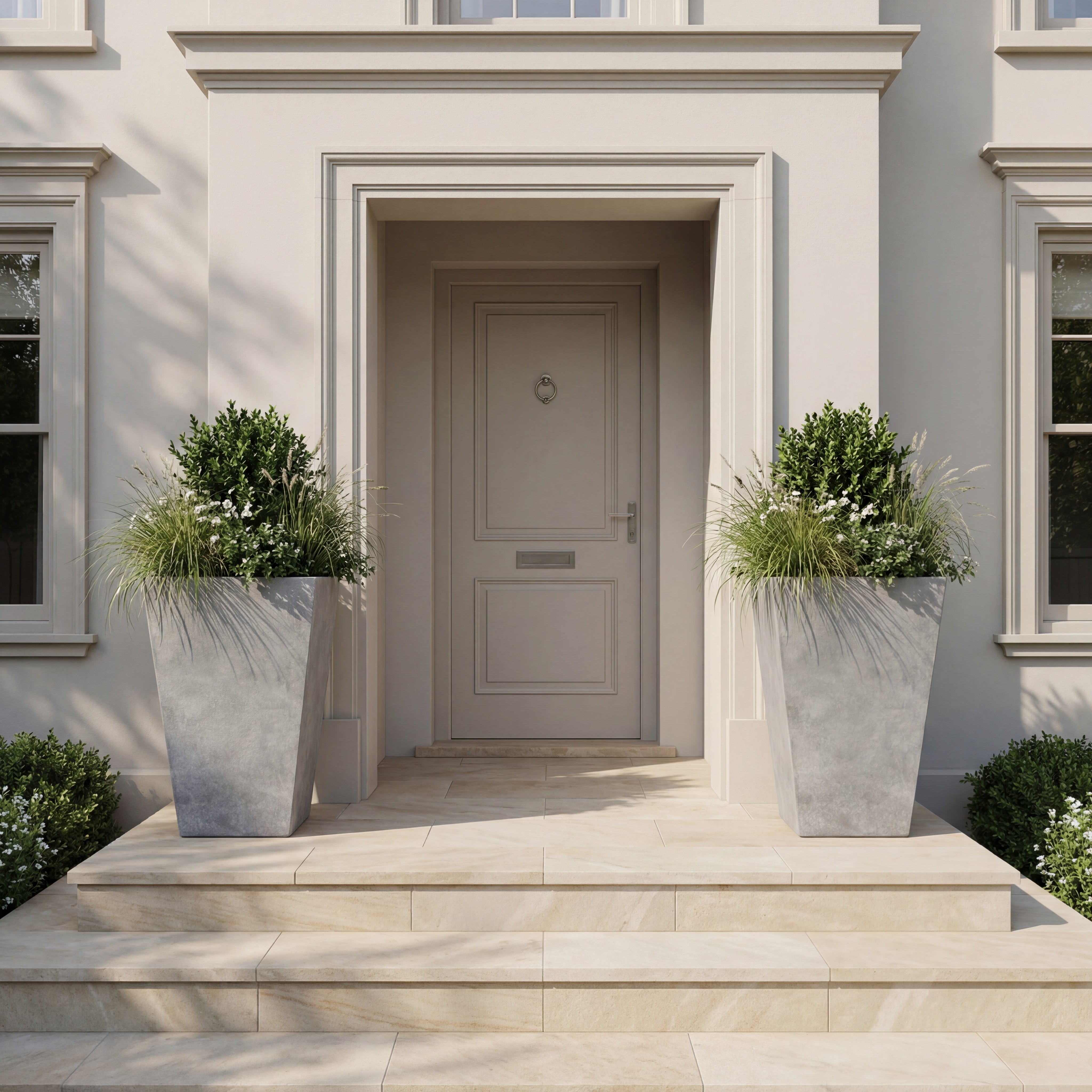 Stylový betonový květináč AERIS v interiéru