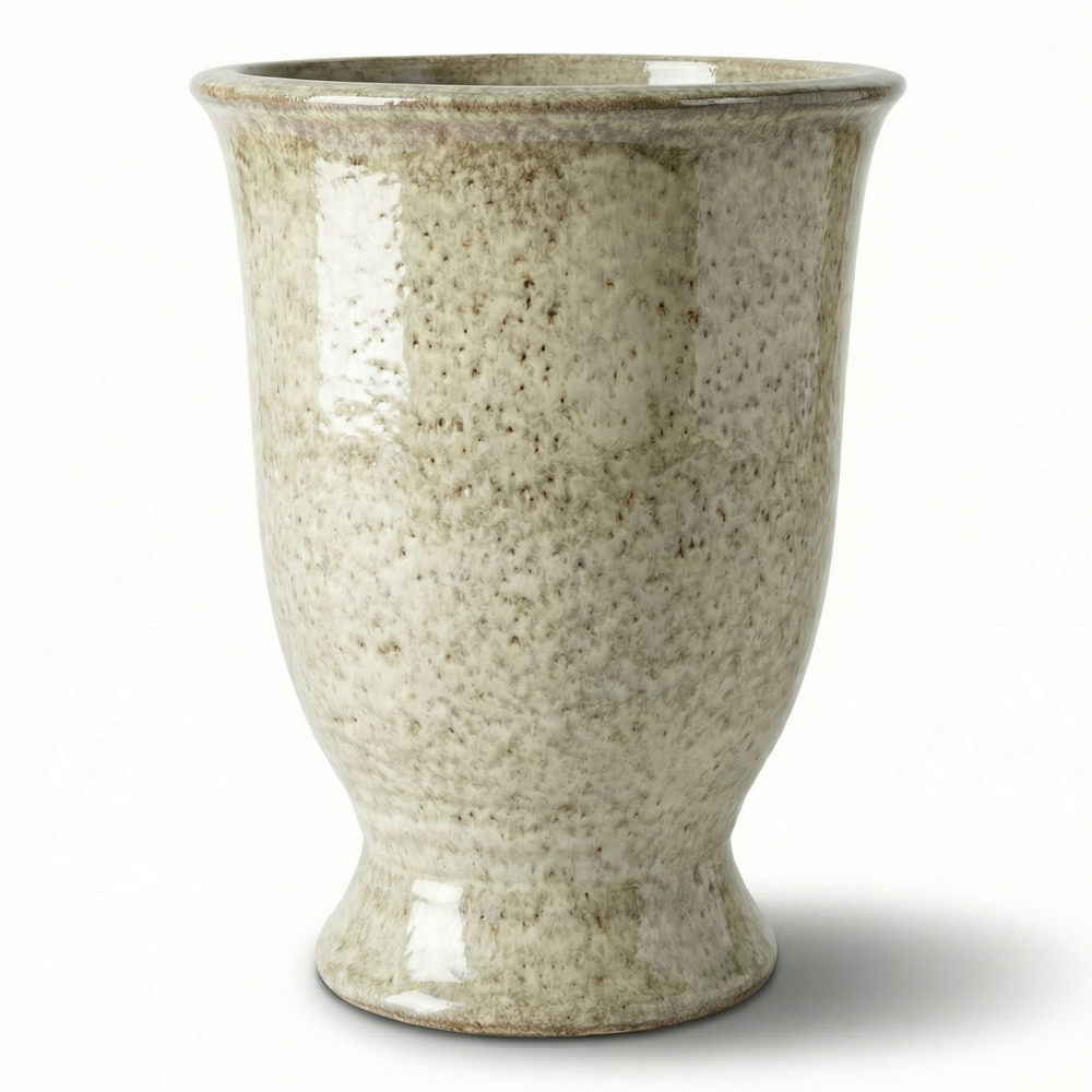 Keramik-Pflanzkübel ARTHUR - Tigerweiß - XL: 42 x 52 cm