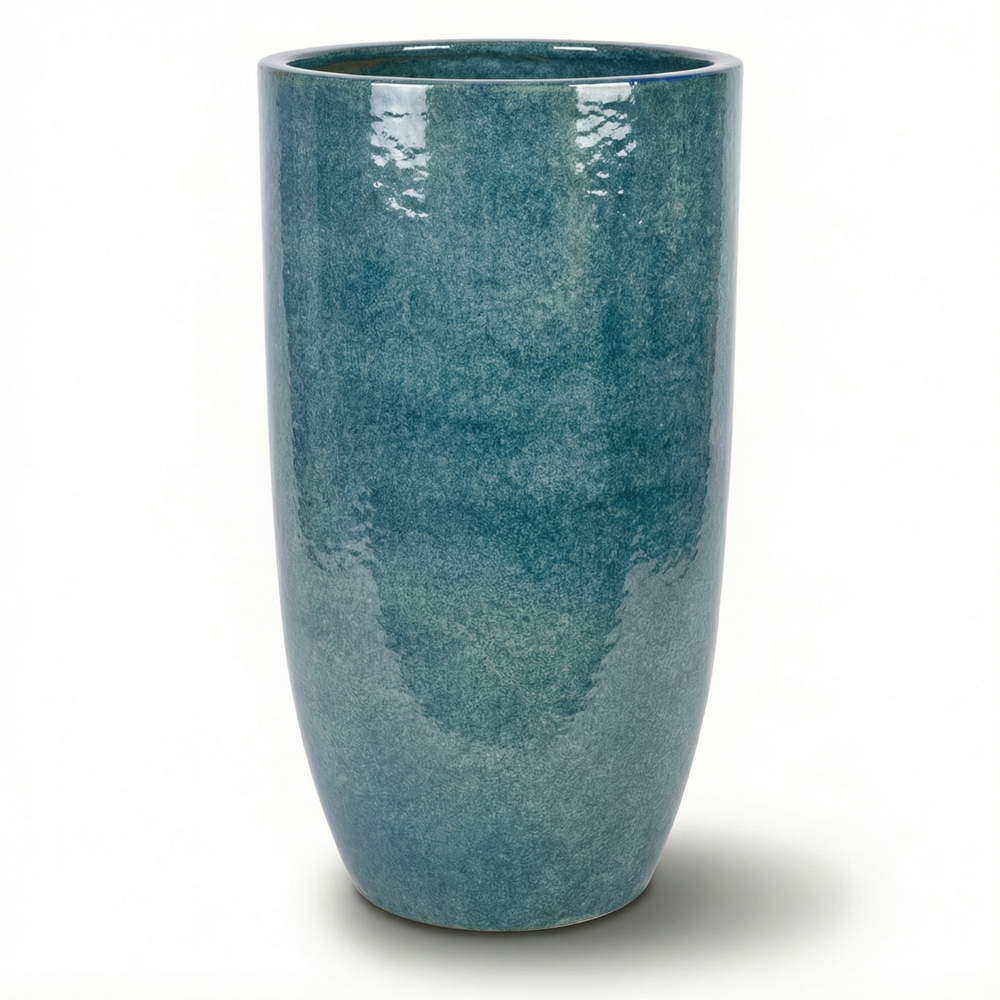 Keramik-Pflanzkübel ATHENA - Blau - L (25 x 50 cm)