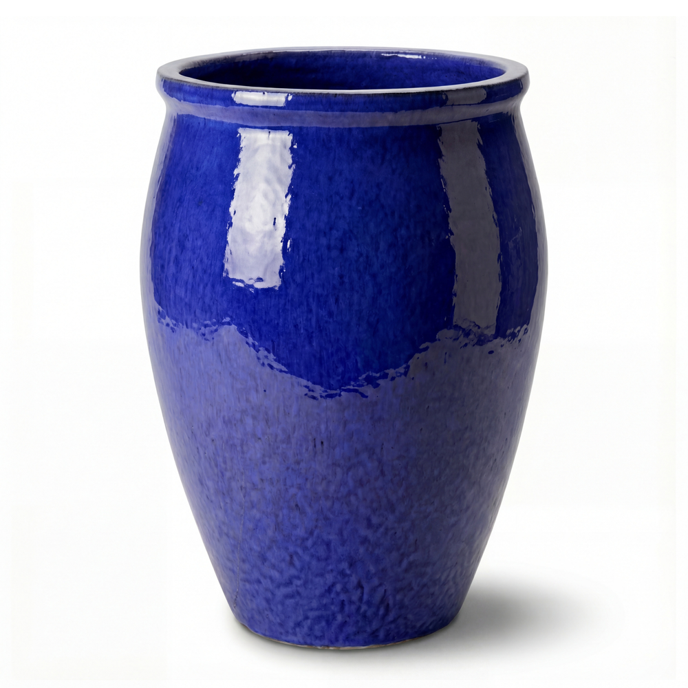 Keramik-Pflanzkübel BACCHUS – Majorelle-Blau - XL (36 cm x 52 cm)