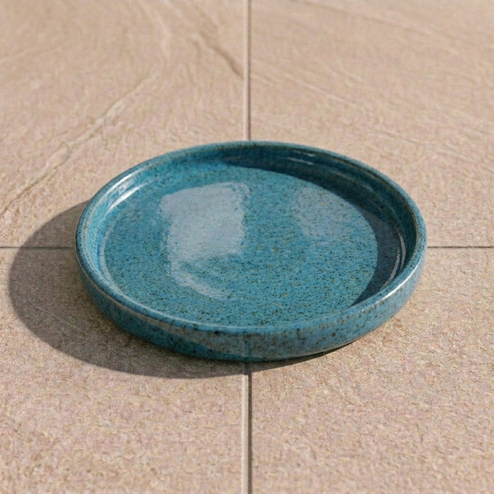 Untersetzer für Pflanzkübel – Stahlblau (Ø 15–40 cm)
