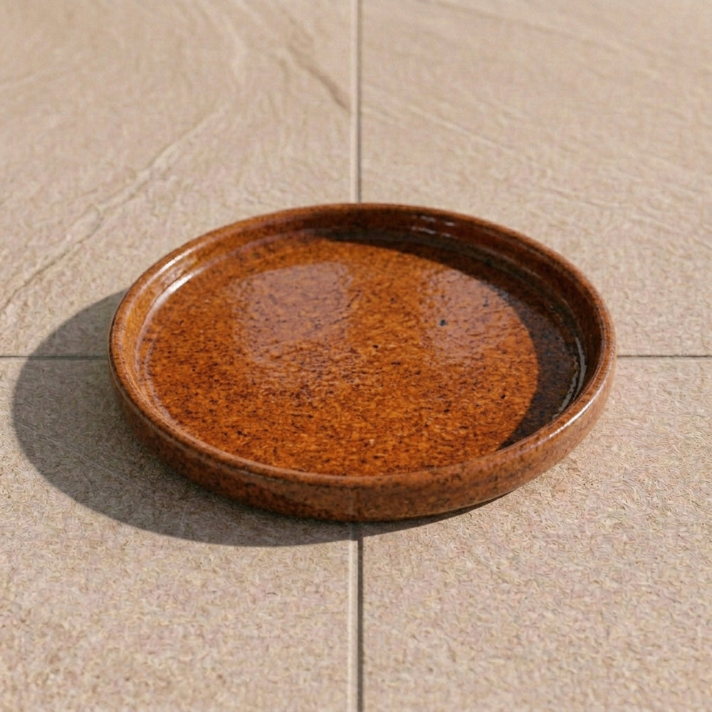 Untersetzer für Pflanzkübel – Herbstorange (Ø 15–40 cm)