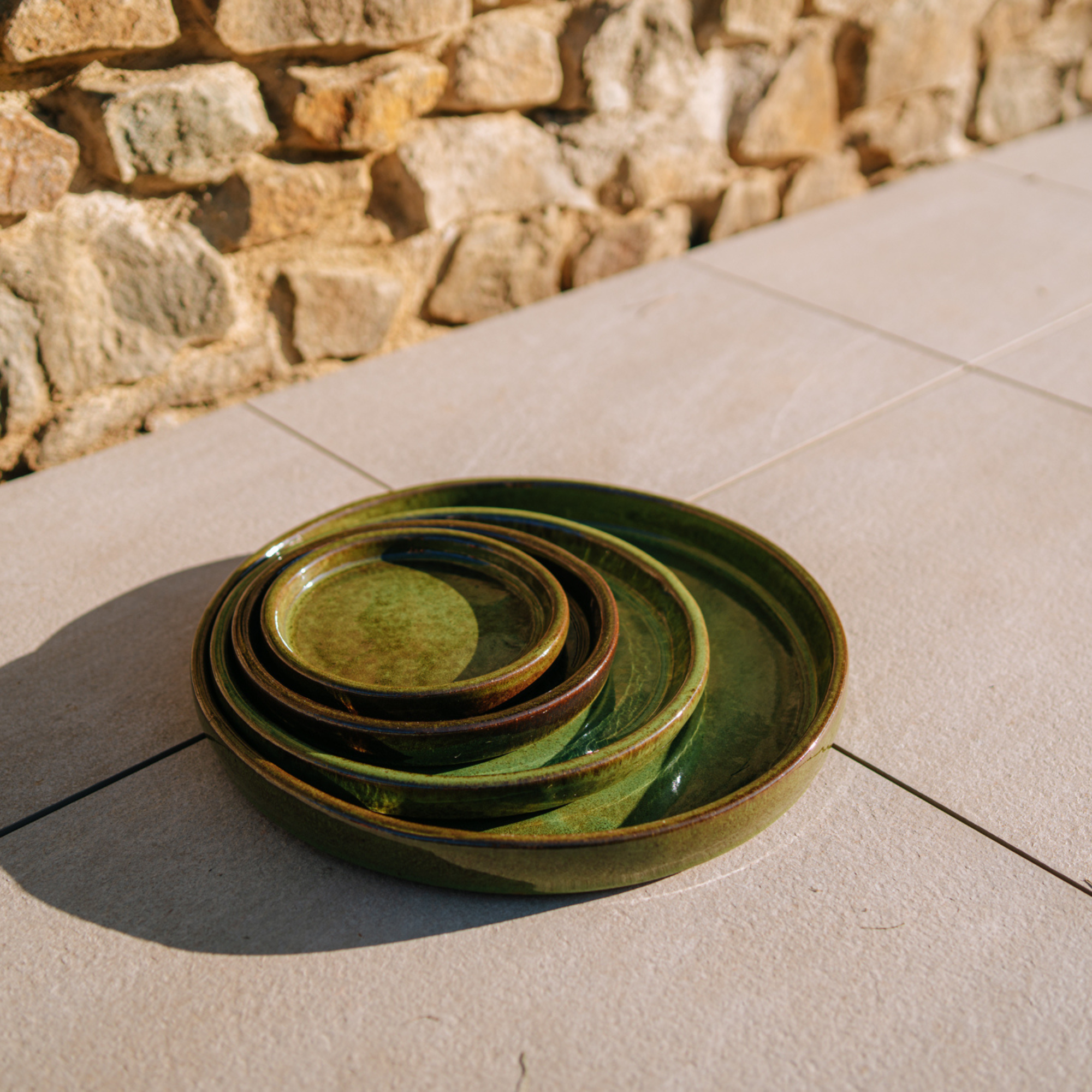 Untersetzer für Blumentopf – Tropengrün