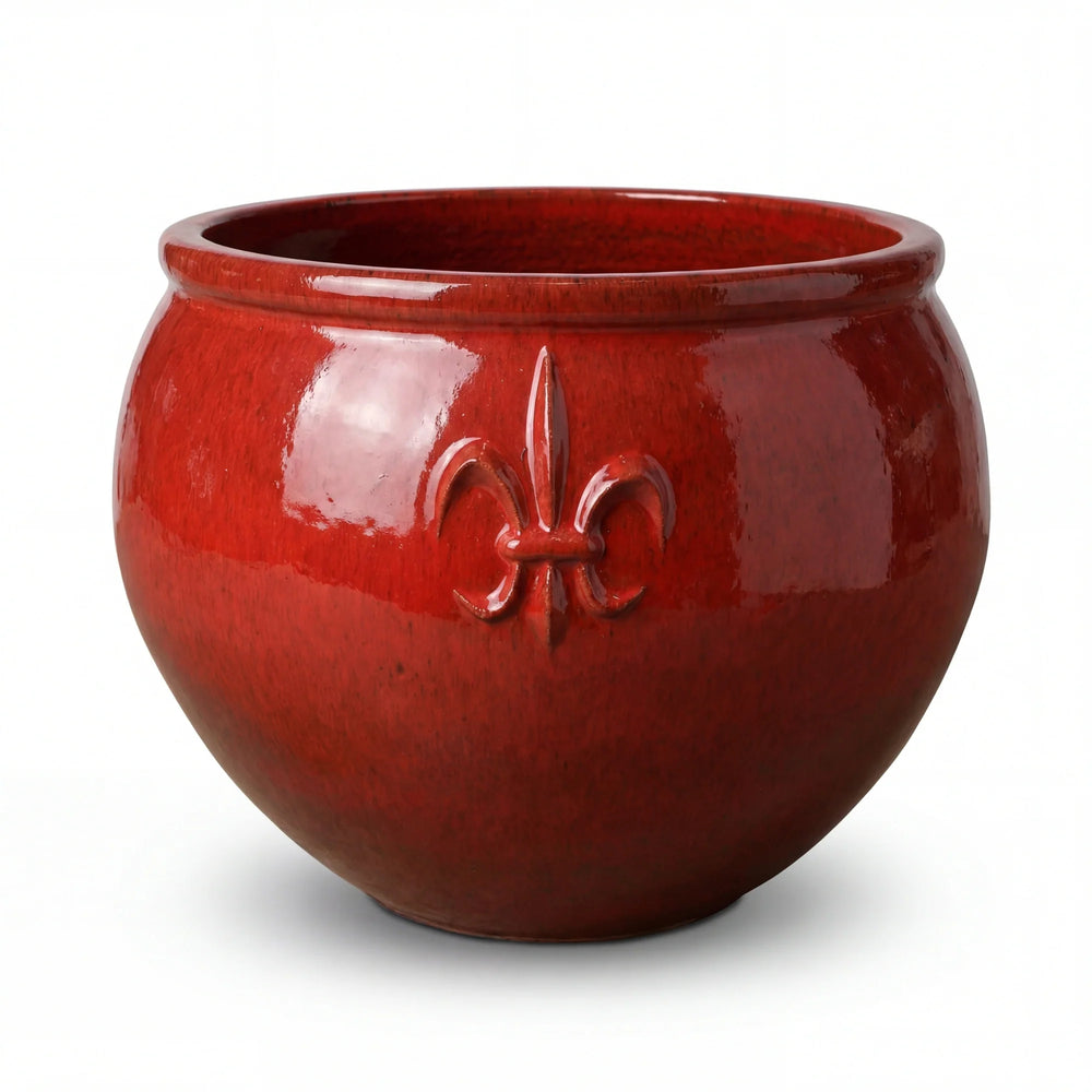 Keramik-Pflanzkübel Clovis - Tropisches Rot - XXL (85 cm x 64 cm)