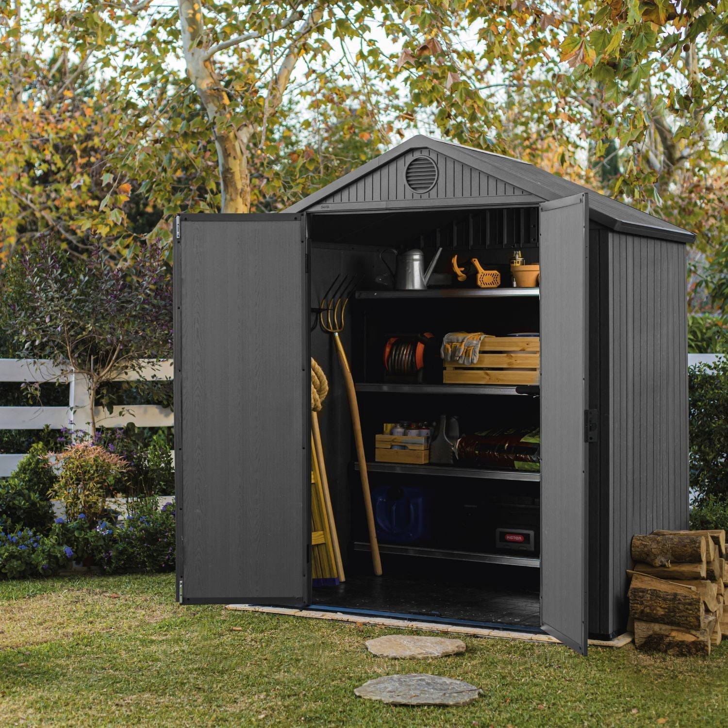 Abri de jardin DARWIN 6x4 Gris