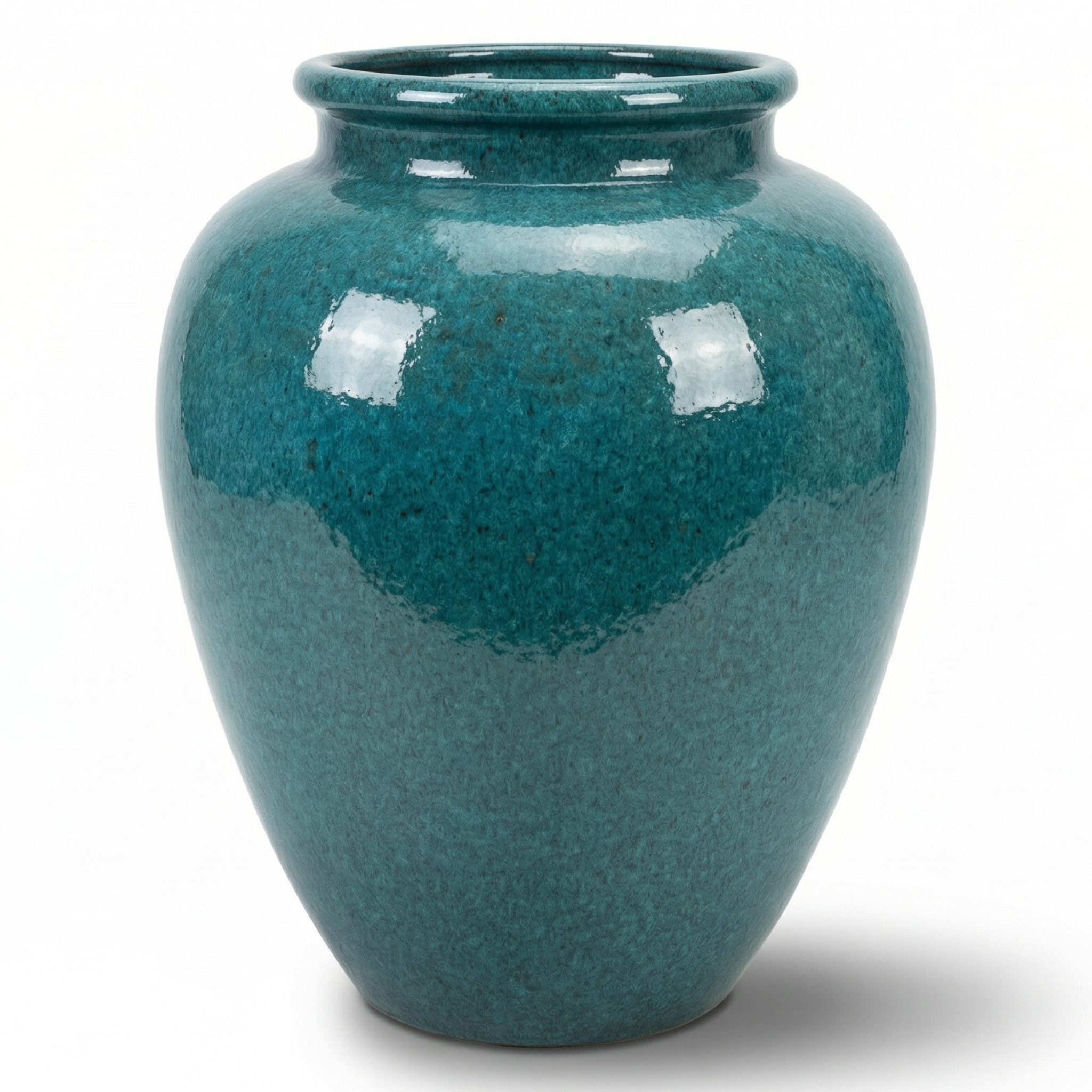 Keramischer Blumentopf DIONYSOS Stahlblau – Provencelia, handgefertigt, frostbeständig