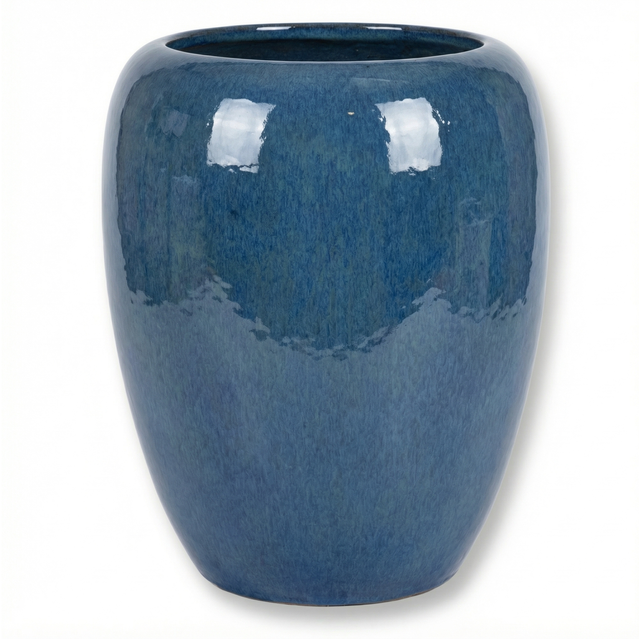 Keramischer Blumentopf GALILEE Meeresblau – Provencelia, handgefertigt, frostbeständig